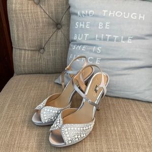 Badgley Mischka open toe pumps